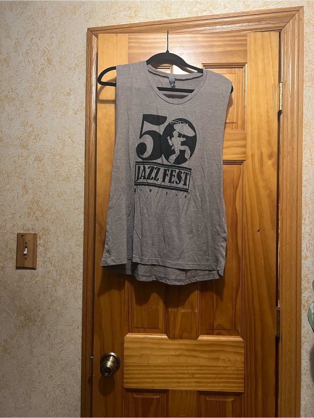 Grey '50 Jazz Fest' Muscle Tee